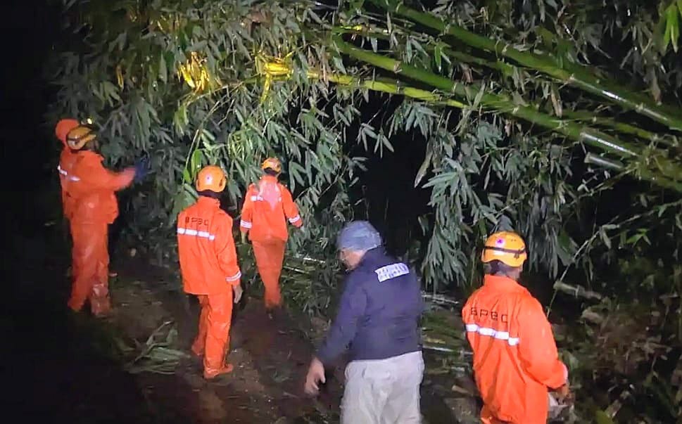 Longsor Akibat Hujan Deras Tutup Jalan Penghubung Dua Desa di Pakem Bondowoso 