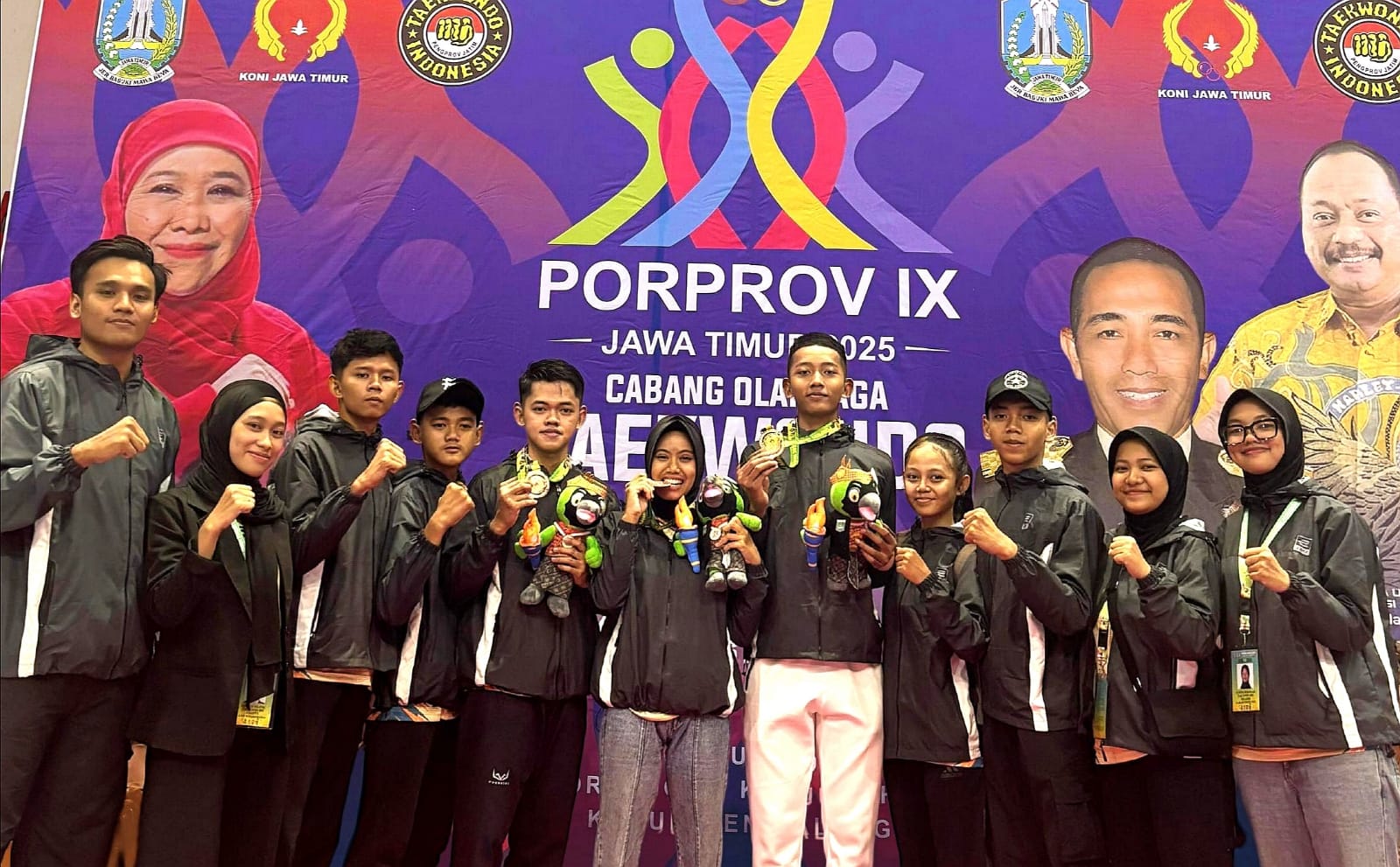 Taekwondo Sumbang 3 Perunggu bagi Bondowoso di Porprov Jatim 2025 Malang Raya