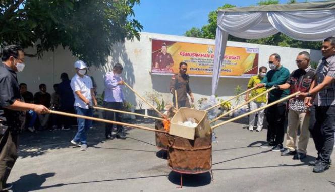 BB 77 Kasus Pidana Inkrah Dimusnahkan Kejari Bondowoso, Terbanyak Narkoba