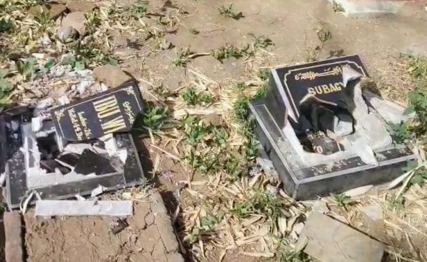 Puluhan Batu Nisan di TPU Sumberkolak Situbondo Dirusak Orang Tak Dikenal