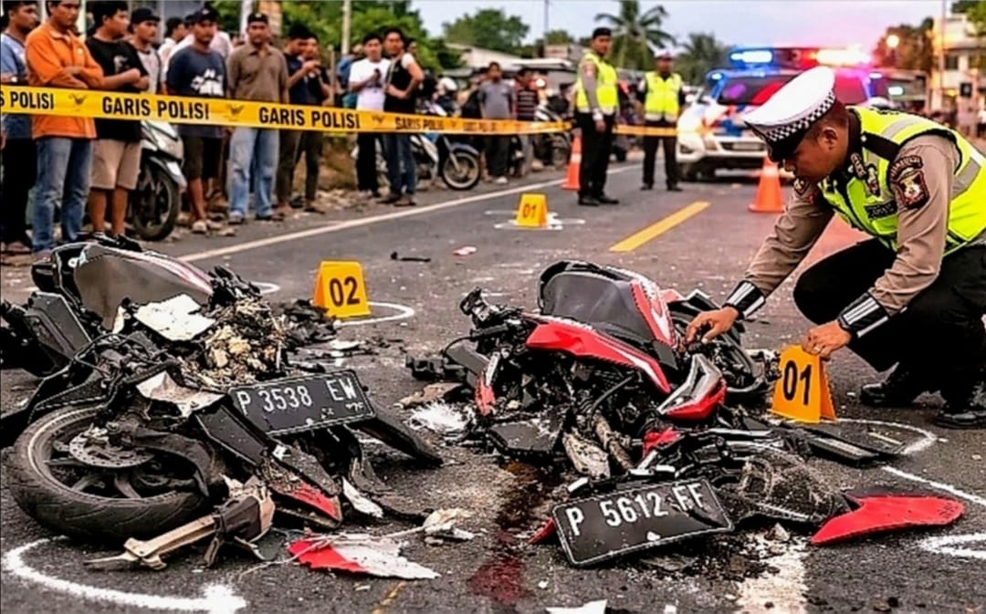 Dua Motor Adu Banteng di Jalur Pantura Situbondo Tewaskan Empat Orang