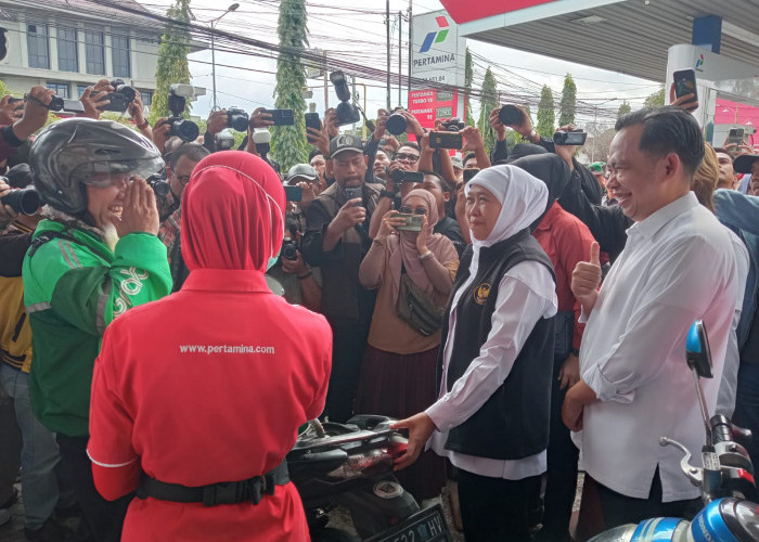Gubernur Khofifah dan Pertamina Sidak SPBU di Jember, Pastikan Pasokan BBM