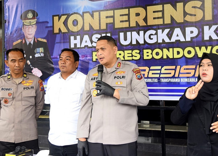 Pencuri Motor dan Dua Penadah Dibekuk Satreskrim Polres Bondowoso
