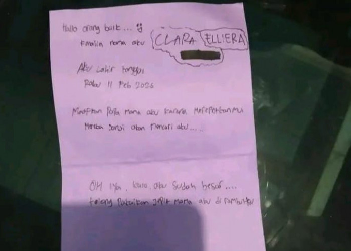 Bayi Dibuang Kondisi Hidup, Orang Tua Tinggalkan Sepucuk Surat