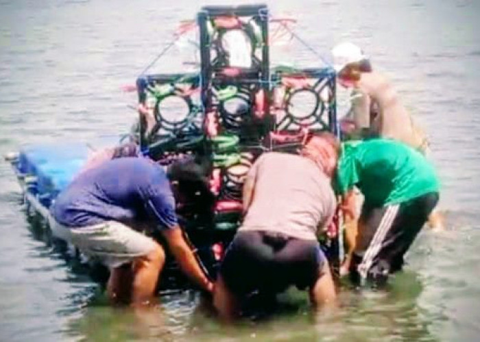 Jaga Ekosistem Laut, 16 Rumah Ikan di Pantai Pasir Putih Situbondo Ditenggelamkan